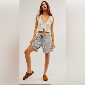 FREE PEOPLE ONE Harrison Striped Shorts NEW Size Small